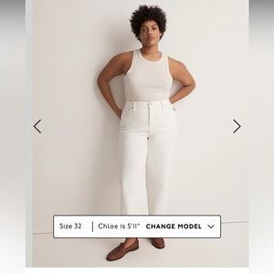 Madewell The Perfect Vintage Wide-Leg Crop Jean size 32